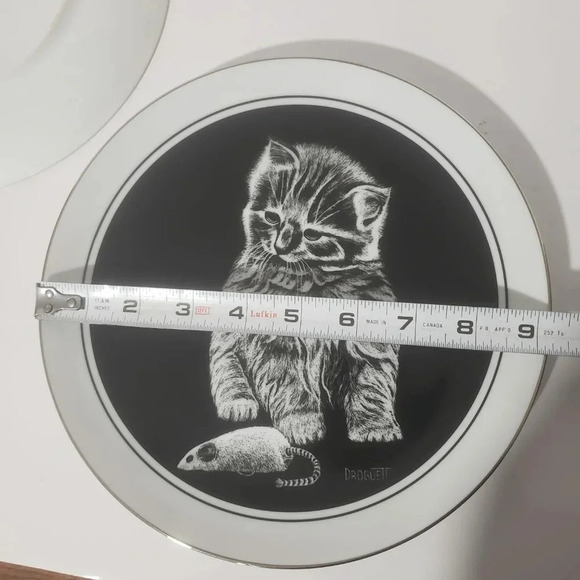 Vtg Set of 2 Royal Cornwall Kittens Black/White Collectors Plates. - Picture 13 of 13